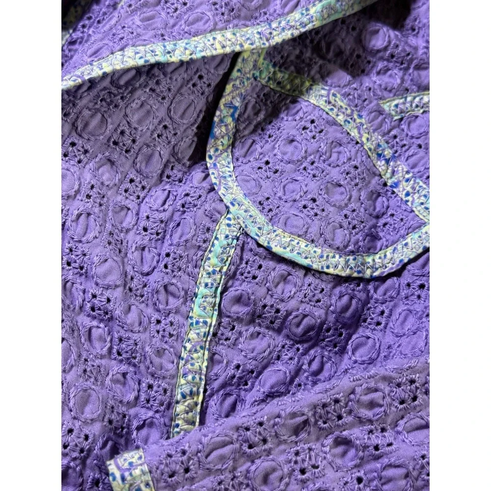 The Limited Purple Textured Embroidered Blazer‎ Jacket XS - Picture 2 of 4